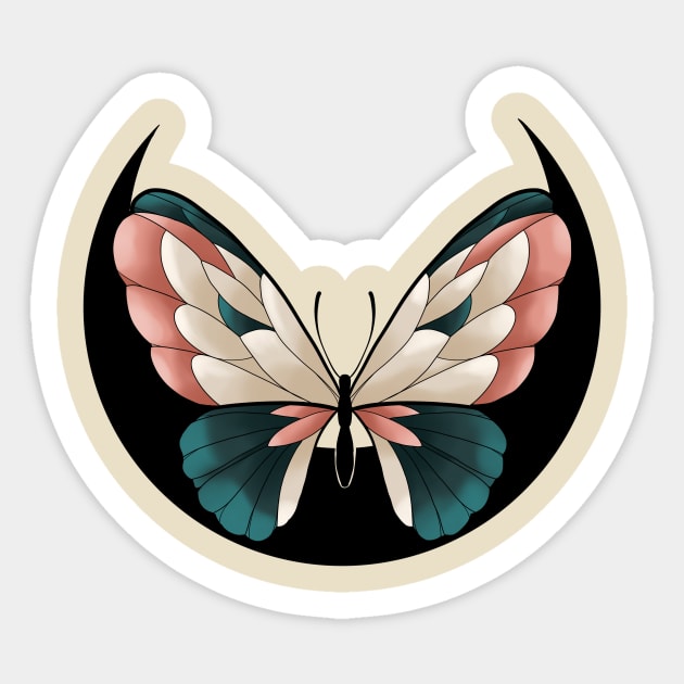 Butterfly Moon Sticker by Gekko and the Samurai 